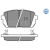 Image de Kit De Plaquettes De Frein, Frein À Disque Meyle-Original Quality 025 244 9116/W Meyle 0252449116/W Kia