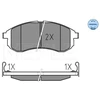 Image de Kit De Plaquettes De Frein, Frein À Disque Meyle-Original Quality 025 238 7914/W Meyle 0252387914/W Mitsubishi