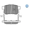 Image de Kit De Plaquettes De Frein, Frein À Disque Meyle-Original Quality 025 244 3514/W Meyle 0252443514/W Honda