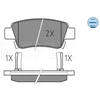 Image de Kit De Plaquettes De Frein, Frein À Disque Meyle-Original Quality 025 246 3516/W Meyle 0252463516/W Honda