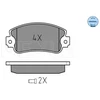 Image de Kit De Plaquettes De Frein, Frein À Disque Meyle-Original Quality 025 209 5018/W Meyle 0252095018/W Fiat;Lancia;Seat