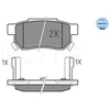 Image de Kit De Plaquettes De Frein, Frein À Disque Meyle-Original Quality 025 213 1313/W Meyle 0252131313/W Honda;Mg;Rover