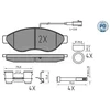 Image de Kit De Plaquettes De Frein, Frein À Disque Meyle-Pd Quality 025 244 6819-1/Pd Meyle 02524468191/Pd Citroen;Fiat;Opel;Peugeot