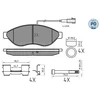 Image de Kit De Plaquettes De Frein, Frein À Disque Meyle-Pd Quality 025 244 6819-2/Pd Meyle 02524468192/Pd Citroen;Fiat;Peugeot;Toyota