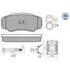 Image de Kit De Plaquettes De Frein, Frein À Disque Meyle-Pd Quality 025 239 2120/Pd Meyle 0252392120/Pd Citroen;Fiat;Peugeot