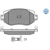 Image de Kit De Plaquettes De Frein, Frein À Disque Meyle-Original Quality 025 226 1019 Meyle 0252261019 Renault