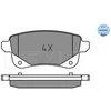 Image de Kit De Plaquettes De Frein, Frein À Disque Meyle-Original: True To Oe. 025 248 2016 Meyle 0252482016 Renault
