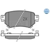 Image de Kit De Plaquettes De Frein, Frein À Disque Meyle-Original: True To Oe. 025 223 4915 Meyle 0252234915 Mazda