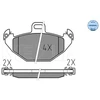 Image de Kit De Plaquettes De Frein, Frein À Disque Meyle-Original Quality 025 219 6514 Meyle 0252196514 Renault
