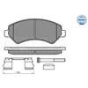 Image de Kit De Plaquettes De Frein, Frein À Disque Meyle-Original Quality 025 244 6619/W2 Meyle 0252446619/W2 Citroen;Fiat;Opel;Peugeot