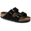 Image de Birkenstock - Arizona SFB Suede Leather - Sandales Black - 36 - Étroit