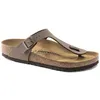 Image de Birkenstock - Gizeh Birko-Flor Nubuck - Sandales Mocca - 37 - Étroit