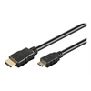 Image de goobay - Câble HDMI avec Ethernet - 19 pin mini HDMI Type C mâle pour HDMI mâle - 1.5 m - noir - plat