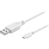 Image de Câble USB 2.0 / MicroUSB - Blanc