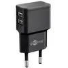 Image de Chargeur double usb 2,4 a (12w) noir alimentation usb compacte avec 2 connexions usb