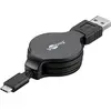 Image de : Câble USB type C avec enrouleur - 1 m