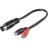 Image de ADAPTATEUR mâle DIN 1,5 mm à 5 pôles / RCA Femelle audio 0.20 m