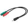 Image de Wentronic 50467 câble 3.5mm 0.3 m noir, vert, rouge goobay