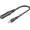 Image de CABLE ADAPTATEUR JACK 6.35mm² ST FEMELLE vers JACK 3.5mm² MALE STEREO 0.20m
