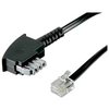 Image de goobay - Adaptateur téléphone - RJ-11/RJ-14 (M) pour TAE-N (M) - 3 m - plat - noir