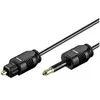 Image de Cable optique fiche jack mâle 3,5 mm / fiche optique (TOSLINK) 1 m