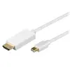 Image de - Câble adaptateur - Mini DisplayPort mâle pour HDMI mâle - 1 m - blanc