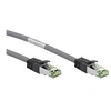 Image de goobay Cordon de raccordement RJ-45 (M) pour RJ-45 (M) 15 m SFTP, PiMF CAT 8.1 sans halogène, moulé, sans crochet, bloqué gris
