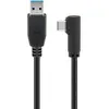 Image de goobay - Câble USB - USB type A (M) pour USB-C (M) incliné - USB 3.0 - 50 cm - rond - noir