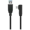 Image de goobay - Câble USB - USB type A (M) pour 24 pin USB-C (M) incliné - USB 3.0 - 1.5 m - rond - noir