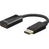 Image de Adaptateur hdmi, displayport goobay 67881 [1x connecteur displayport mâle > 1x hdmi femelle] 0.20 m noir contacts dorés