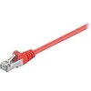 Image de goobay - Cordon de raccordement - RJ-45 (M) pour RJ-45 (M) - 1 m - SF/UTP - CAT 5e - moulé, sans crochet - rouge