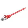 Image de goobay - Cordon de raccordement - RJ-45 (M) pour RJ-45 (M) - 5 m - SF/UTP - CAT 5e - moulé, sans crochet - rouge