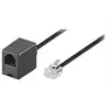 Image de goobay - Rallonge de câble de téléphone - RJ-11 (M) pour RJ-11 (F) - 15 m - plat - noir