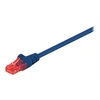 Image de goobay - Cordon de raccordement - RJ-45 (M) pour RJ-45 (M) - 15 m - UTP - CAT 6 - moulé, sans crochet - bleu