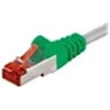 Image de goobay - Câble inverseur - RJ-45 (M) pour RJ-45 (M) - 1 m - pairs in metal foil (PiMF) - CAT 6 - moulé - vert gris