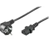 Image de goobay NK 101 S - Câble d'alimentation - power CEE 7/7 (M) incliné pour power IEC 60320 C13 droit - CA 250 V - 16 A - 1.5 m - noir