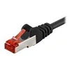 Image de goobay - Cordon de raccordement - RJ-45 (M) pour RJ-45 (M) - 7.5 m - SFTP, PiMF - CAT 6 - sans halogène, moulé - noir