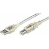 Image de CABLE A/B USB 2.0 HiSpeed (Mâle/Mâle) - 1.80 m TRANSPARENT