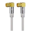 Image de 70481 câble satellite avec fiche f coudée à 90° pour récepteur dvb-s 75 ohms blanc 1 m