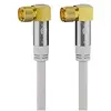 Image de 70483 câble satellite avec fiche f coudée à 90° pour récepteur dvb-s 75 ohms blanc