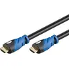 Image de premium high speed câble hdmi haute vitesse avec ethernet 4 k, ultra full hd, 3d, connecteurs plaqués or noir