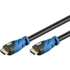 Image de premium high speed câble hdmi haute vitesse avec ethernet 4 k, ultra full hd, 3d, connecteurs plaqués or noir