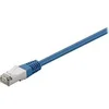 Image de goobay - Cordon de raccordement - RJ-45 (M) pour RJ-45 (M) - 5 m - paire torsadée écrantée (F/UTP) - CAT 5e - moulé, rond, bloqué - bleu