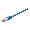 Image de goobay - Cordon de raccordement - RJ-45 (M) pour RJ-45 (M) - 10 m - paire torsadée écrantée (F/UTP) - CAT 5e - moulé, rond, bloqué - bleu