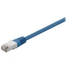 Image de goobay - Cordon de raccordement - RJ-45 (M) pour RJ-45 (M) - 2 m - paire torsadée écrantée (F/UTP) - CAT 5e - moulé, rond, bloqué - bleu