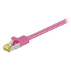 Image de goobay - Cordon de raccordement - RJ-45 (M) pour RJ-45 (M) - 50 cm - SFTP, PiMF - CAT 7 - sans halogène, moulé, sans crochet - magenta