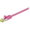 Image de goobay - Cordon de raccordement - RJ-45 (M) pour RJ-45 (M) - 1.5 m - SFTP, PiMF - CAT 7 - sans halogène, moulé, sans crochet - magenta