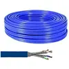 Image de CONECTICPLUS Bobine de câble ethernet rj45 cat7a+ monobrin double blindage cuivre awg22 - 100m bleu