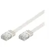 Image de goobay - Câble réseau - RJ-45 (M) pour RJ-45 (M) - 10 m - UTP - CAT 5e - moulé, plat - blanc