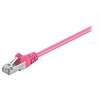 Image de goobay - Cordon de raccordement - RJ-45 (M) pour RJ-45 (M) - 3 m - SF/UTP - CAT 5e - moulé - magenta
